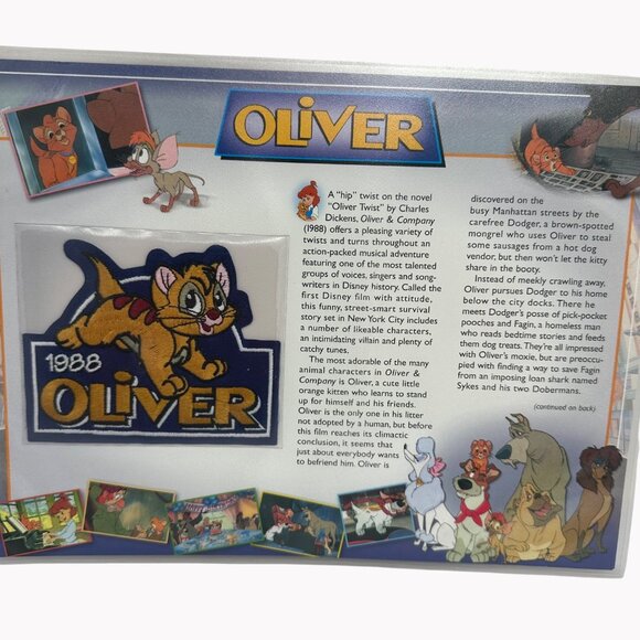 1988 Oliver Disney Collectible Patch Willabee & Ward With Information Card - Picture 1 of 4